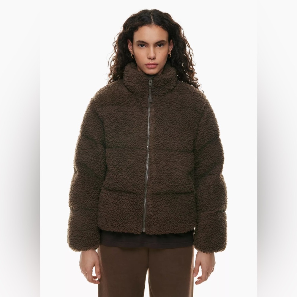 Aritzia Brown Teddy Puffer Jacket